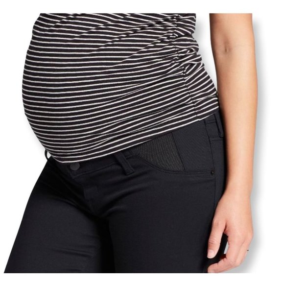 Isabel Maternity - Inset Panel Skinny Maternity Jeans - Size 4/27 - Black Color - Picture 9 of 10